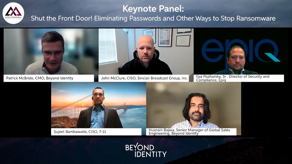 Panel on Eliminating Passwords and Other Ways to Stop Ransomware