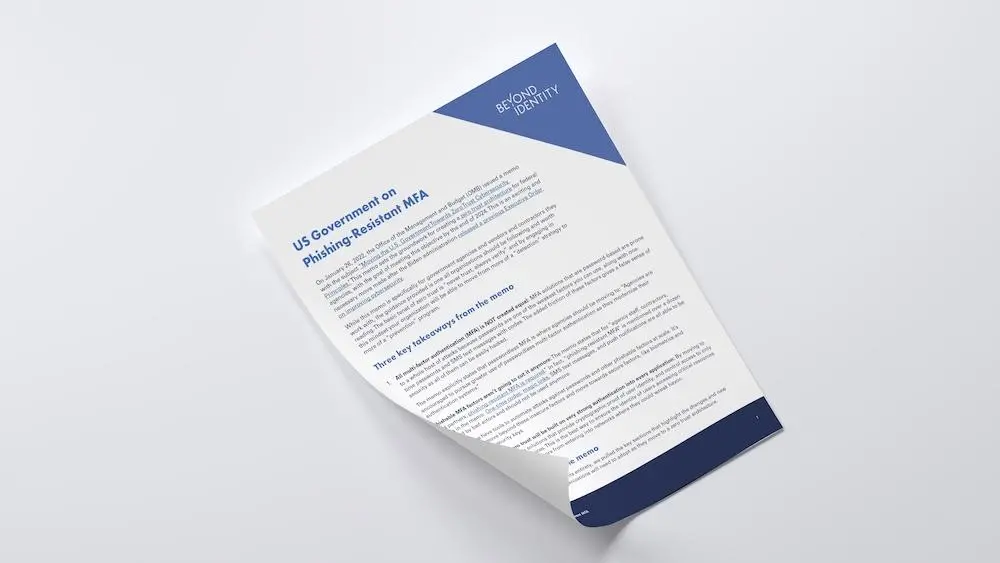 US Government on Phishing-Resistant MFA