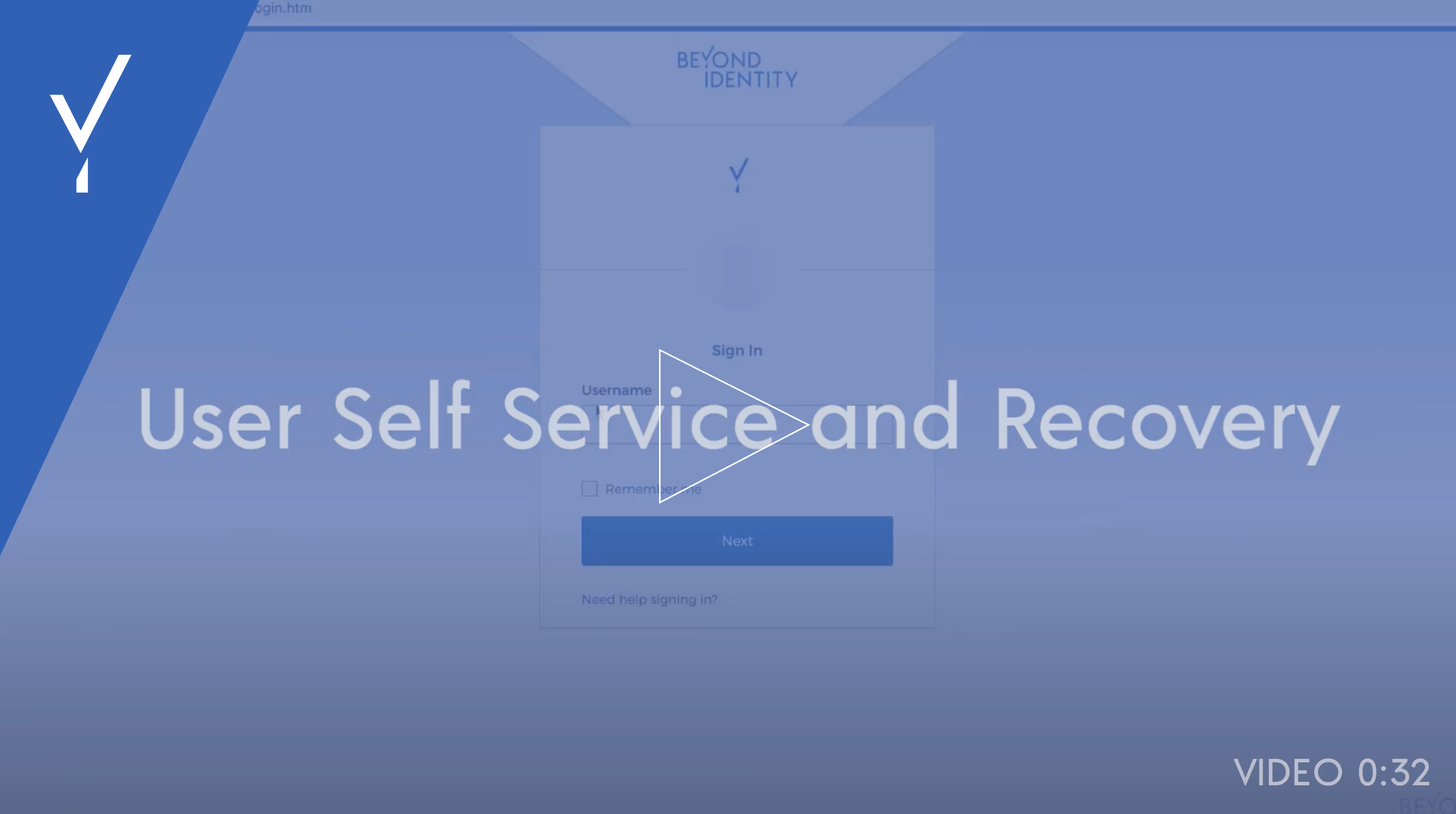 User self service and recovery