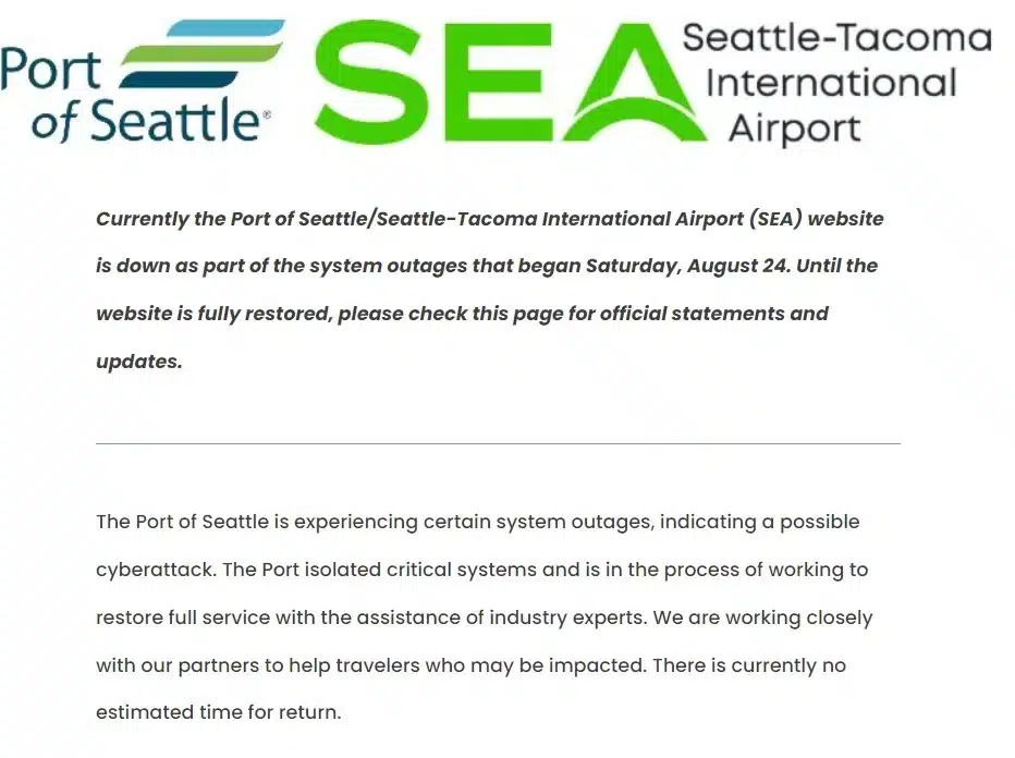 Port of Seattle cyberattack