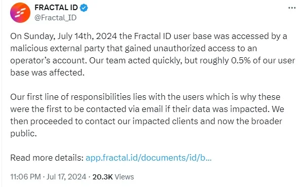 Fractal ID Data Breach