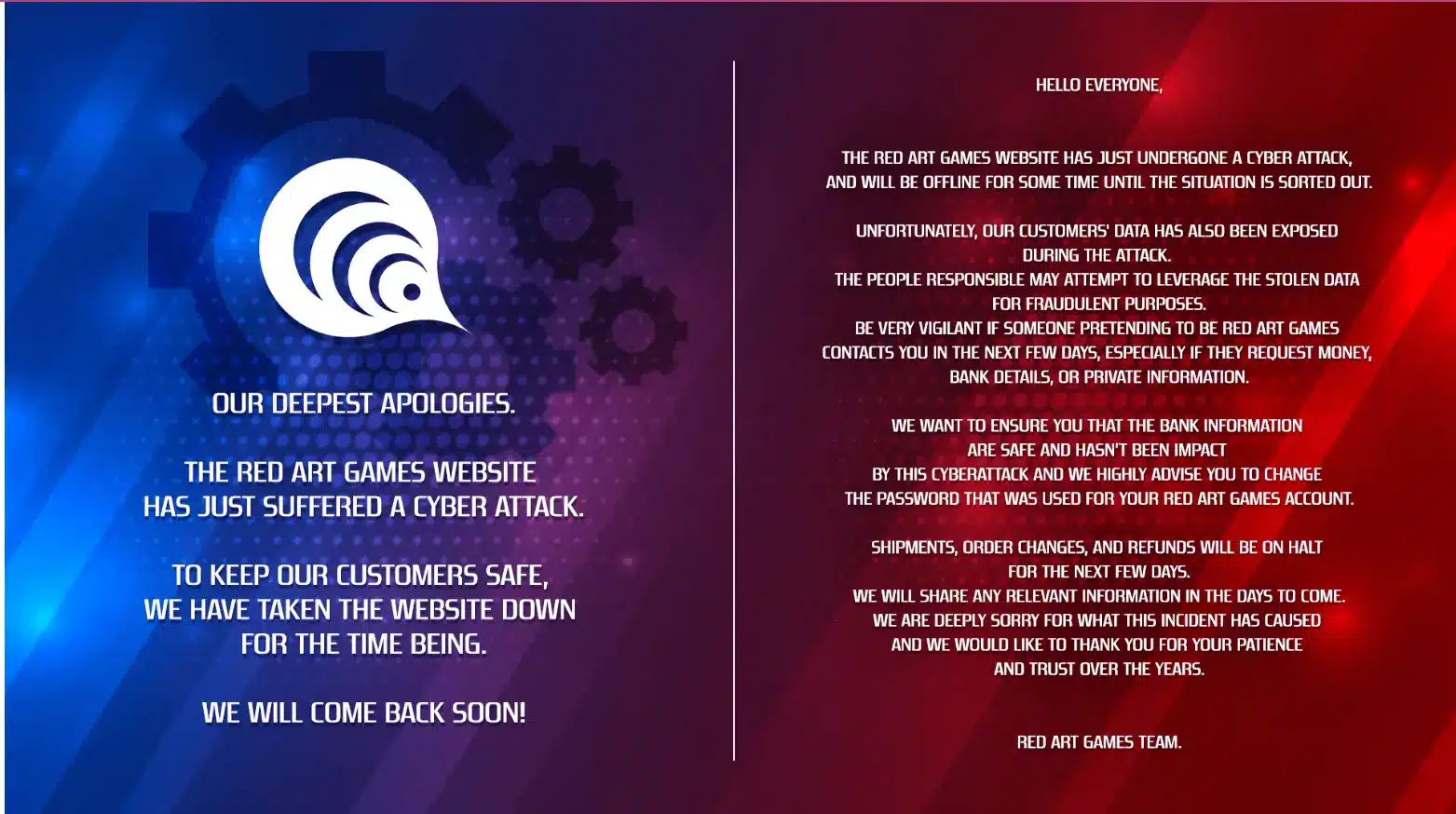 Red Art Games Cyberattack