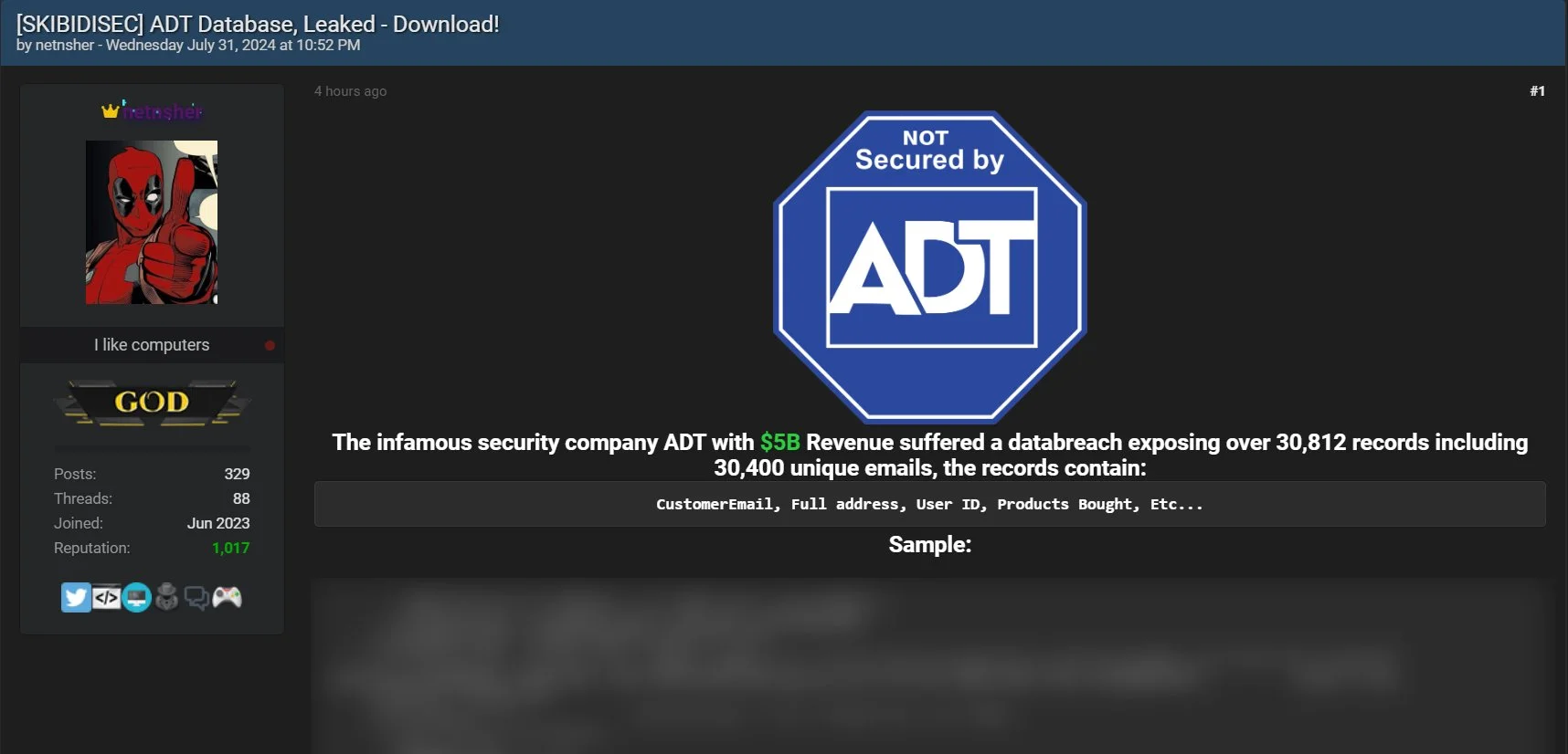 ADT Data Breach Claims