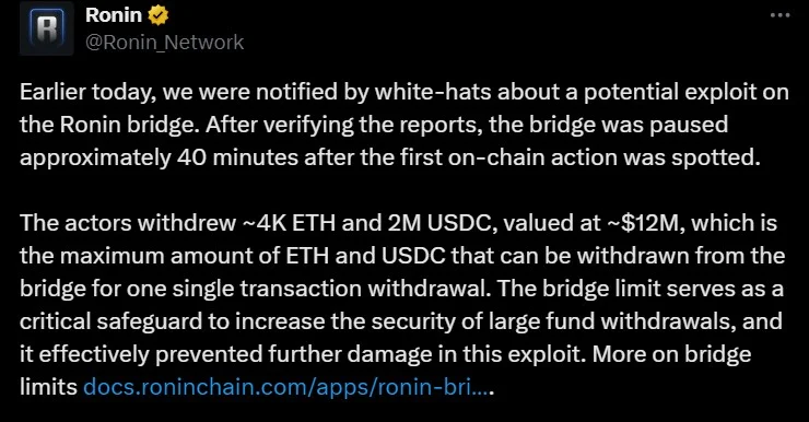 Ronin Network White Hat