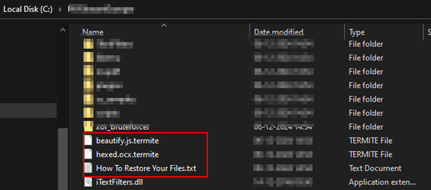 Termite ransomware encrypted files Blue Yonder