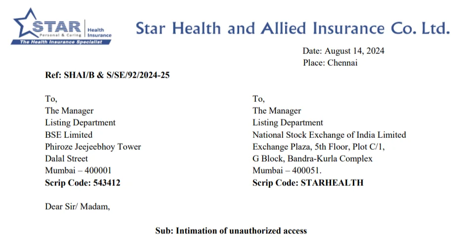 Star Health Data Breach