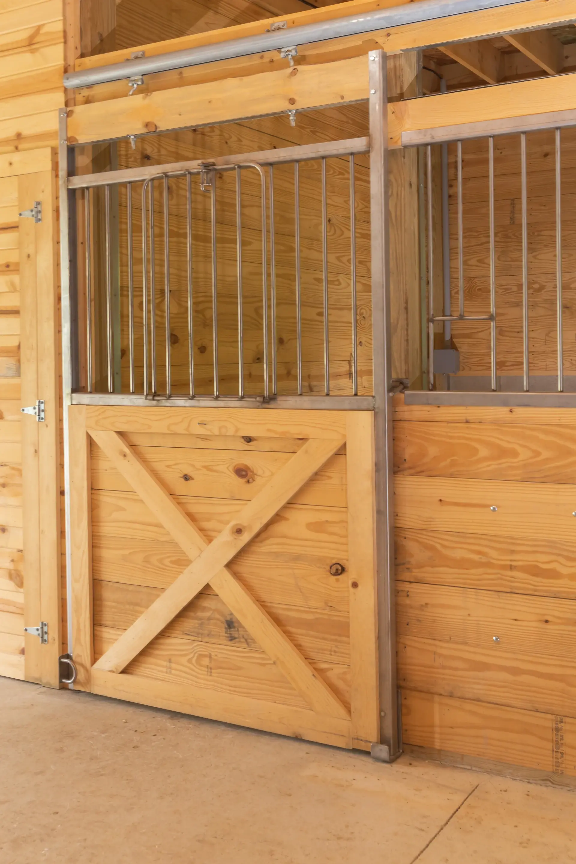des eck welding dutch door on stall front