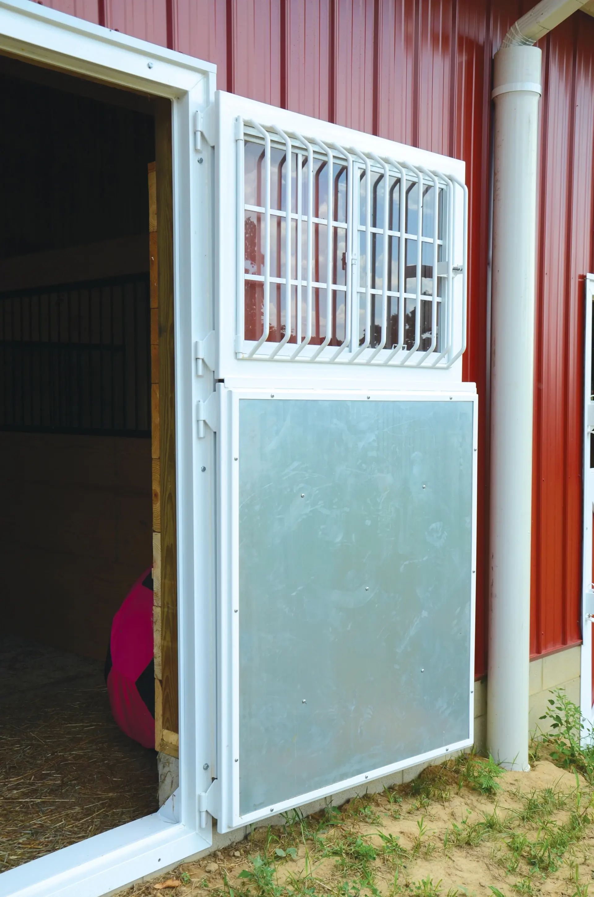 dutch door open showing inside of door