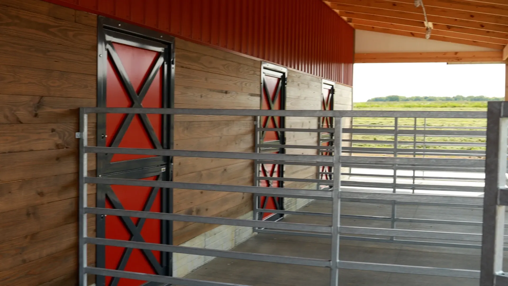 steiner barn door to inside