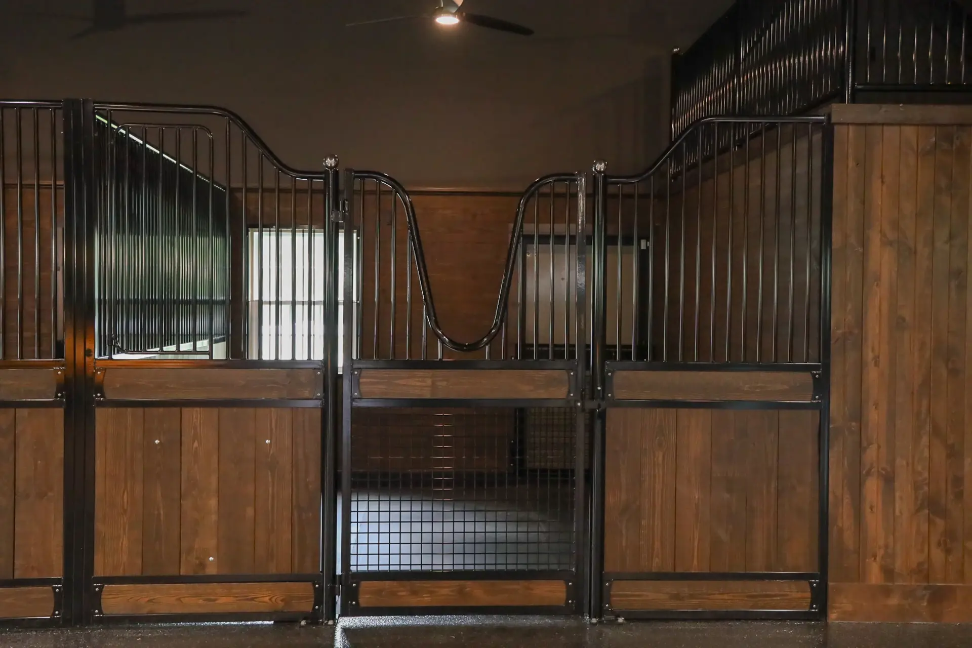 rousch barn stall gate wood and metal door