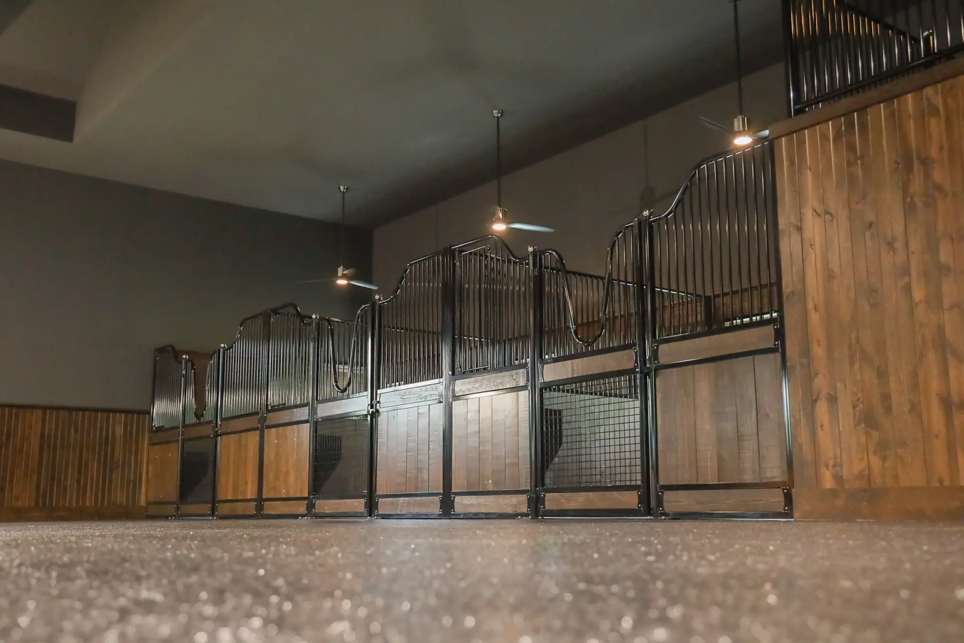 roush barn three wood metal stall fronts