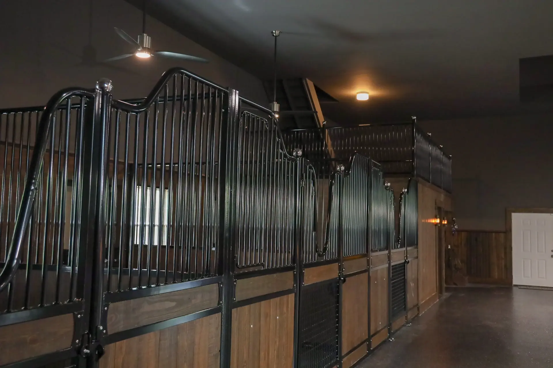 euro stall front wood and metal gates