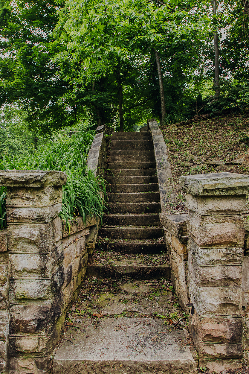 Scenic photo of stairs at Lookout Mountain Conservnacy