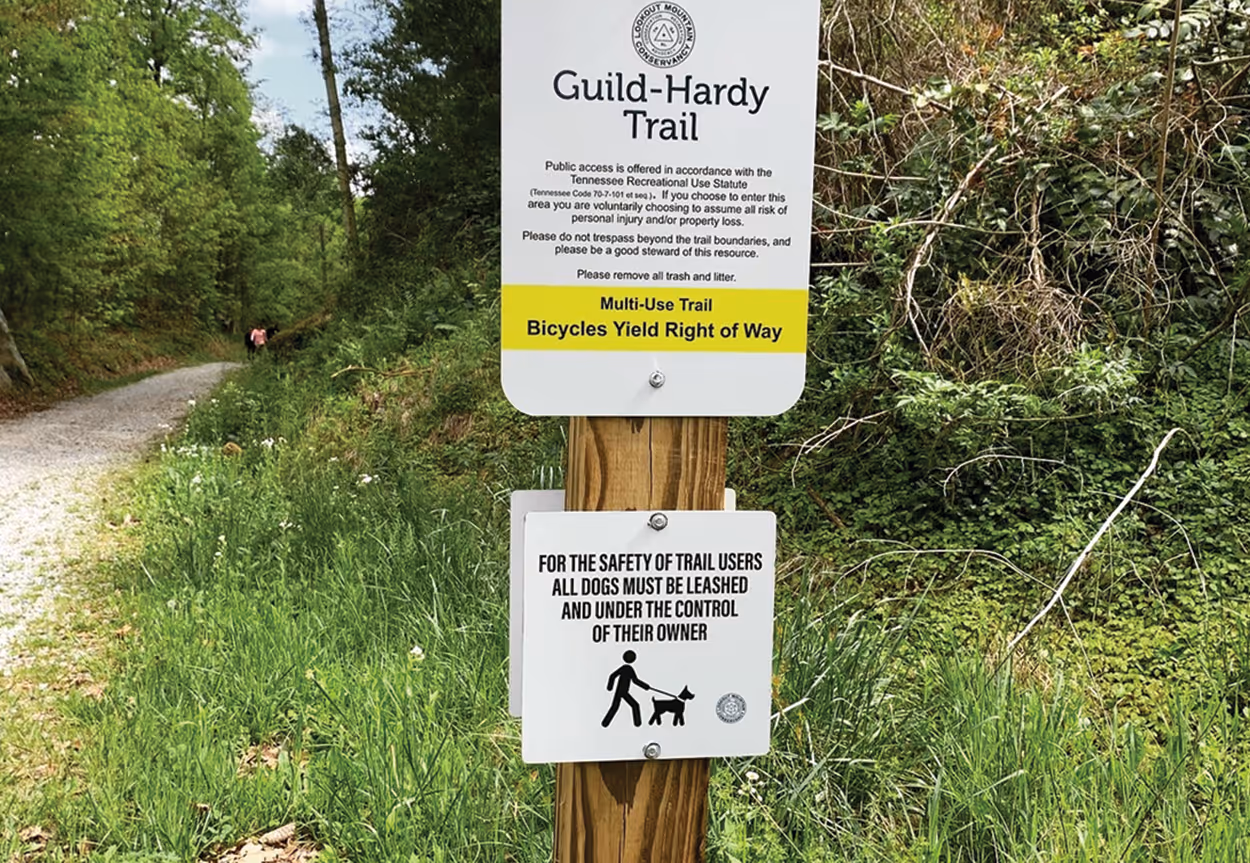 Trailhead for Guild-Hardy Trail