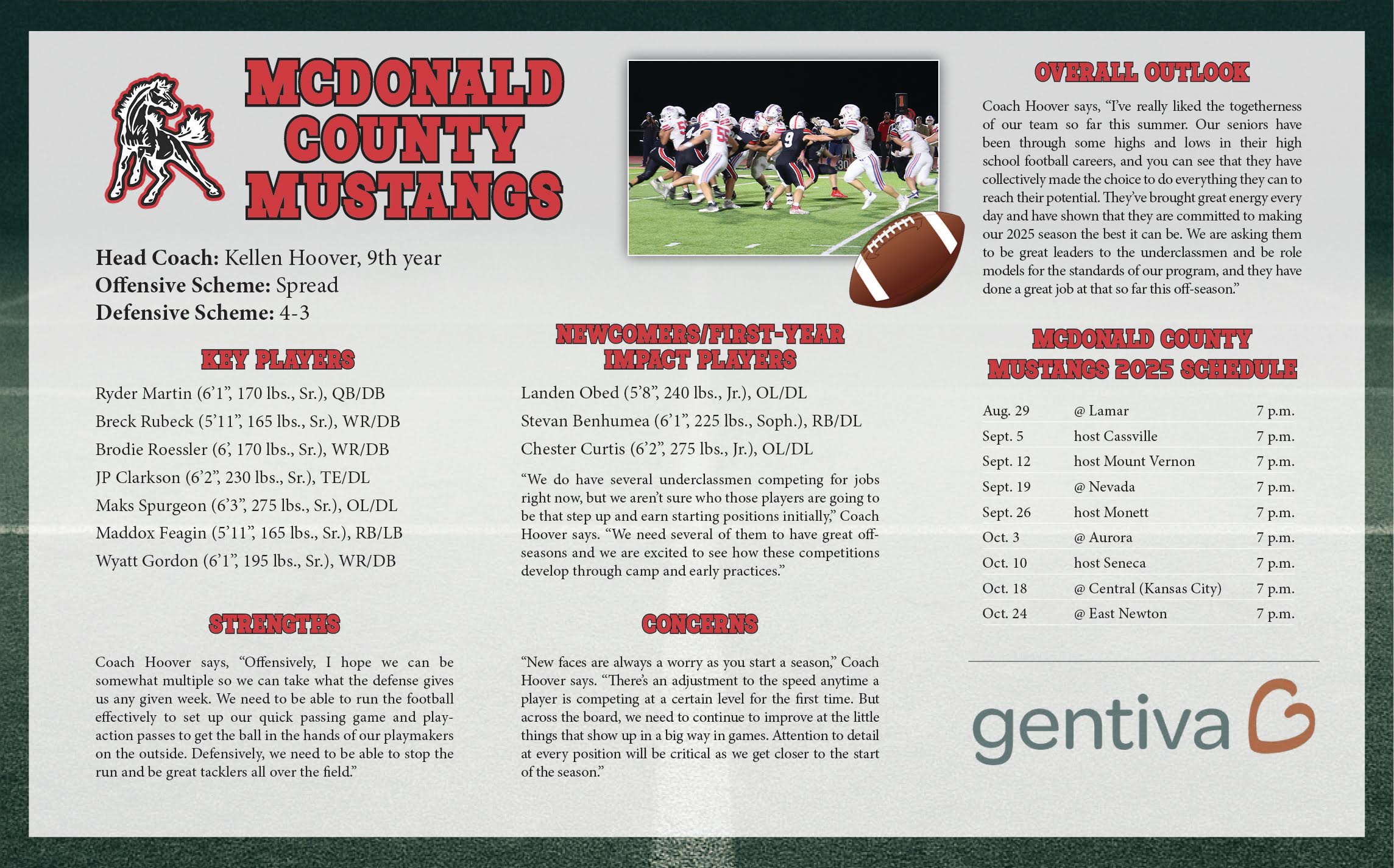 McDonald County Mustangs Scehdule