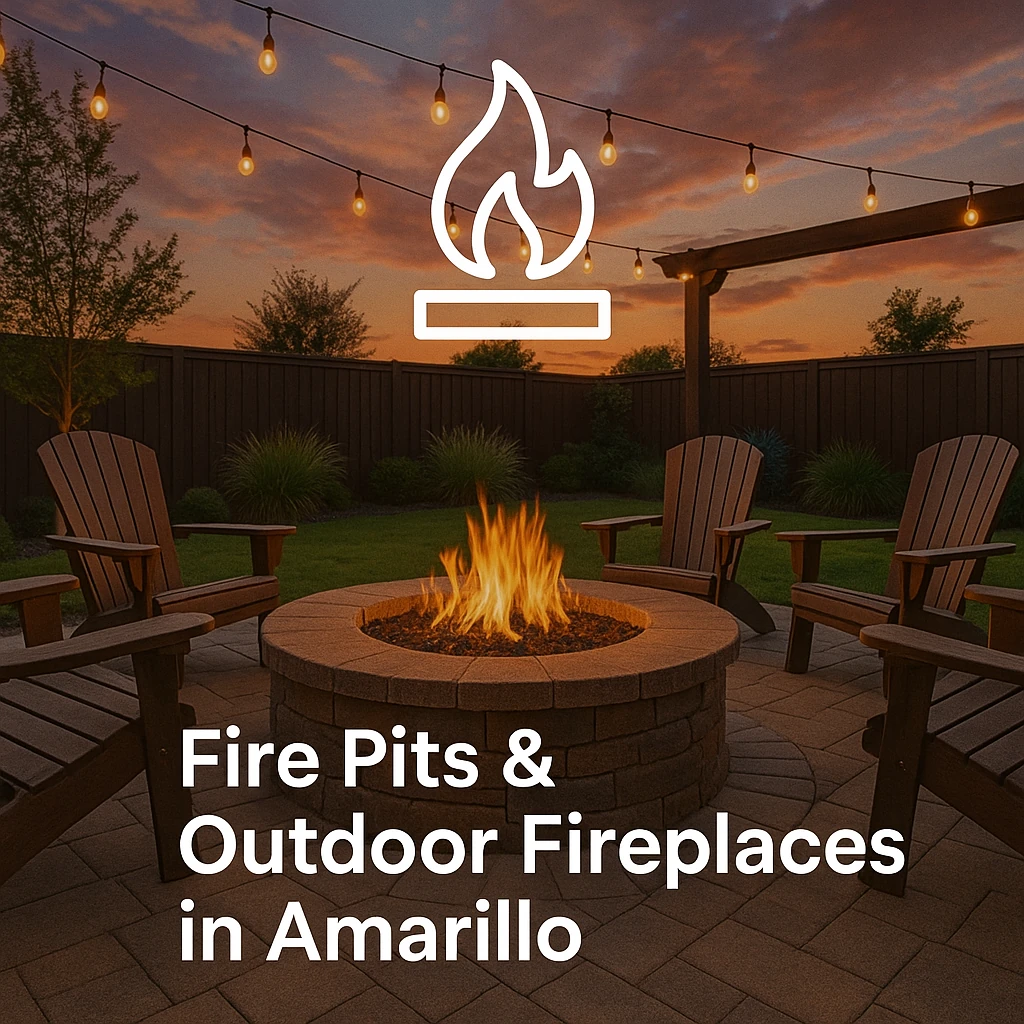 Outdoor Fire Pits by Lone Star Luxury pools in Amarillo Texas