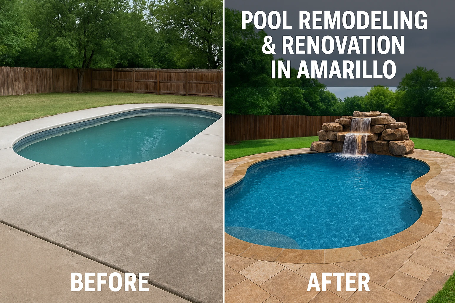 Pool Remodeling and Renovation service by Lone Star Luxury pools in Amarillo Texas