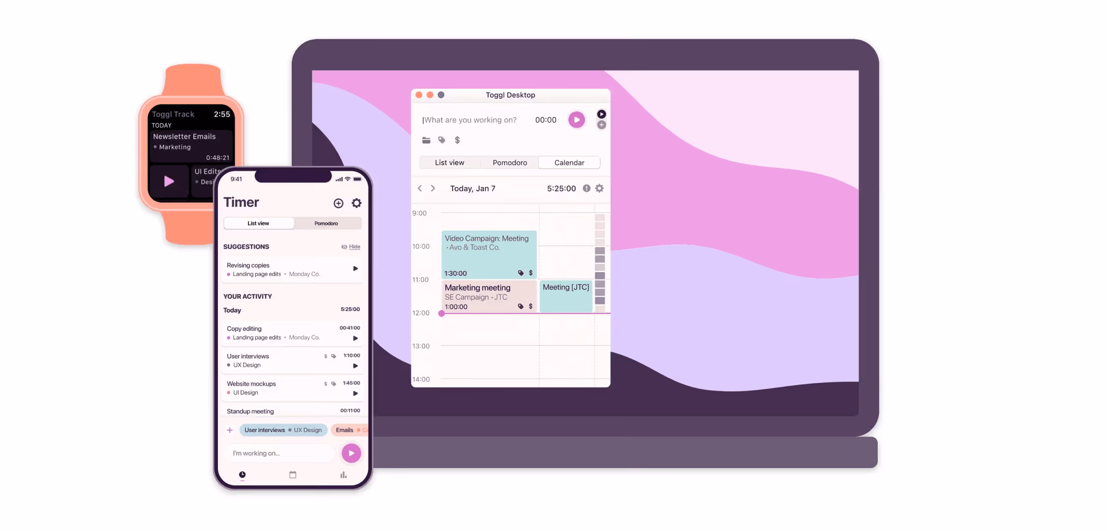 Toggl Track app features