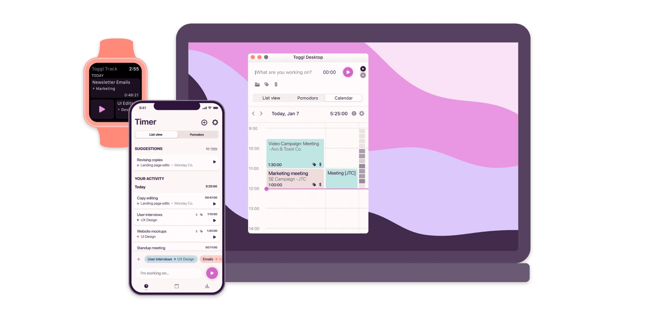 Toggl Track app features