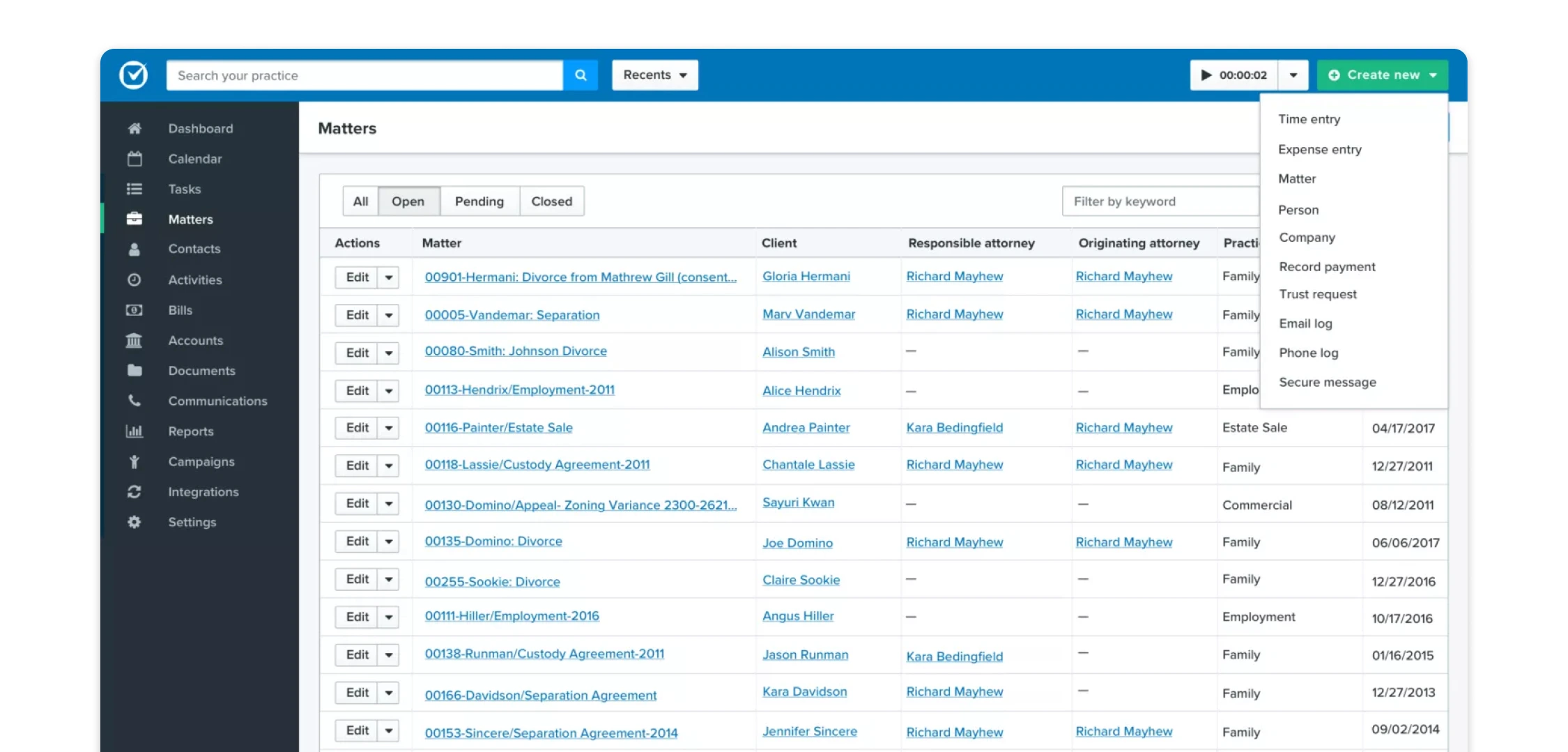 Clio platform interface