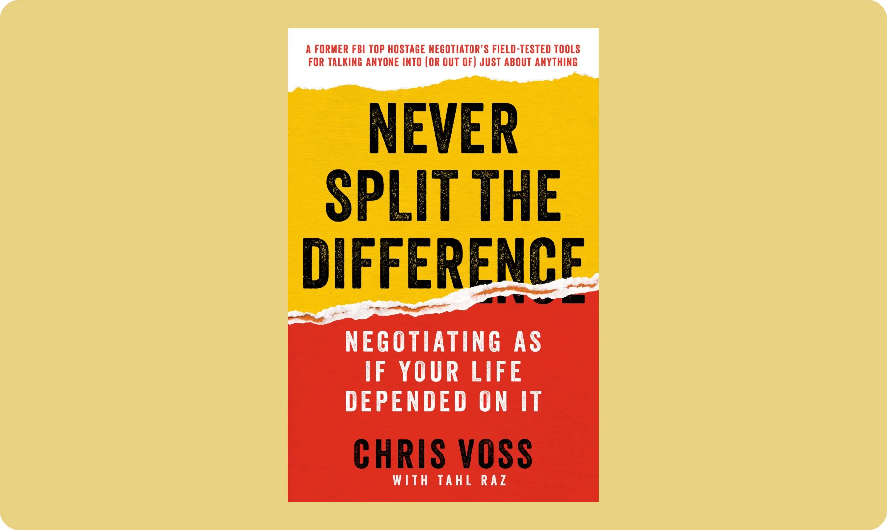 Never Split the Difference Book by Chris Voss