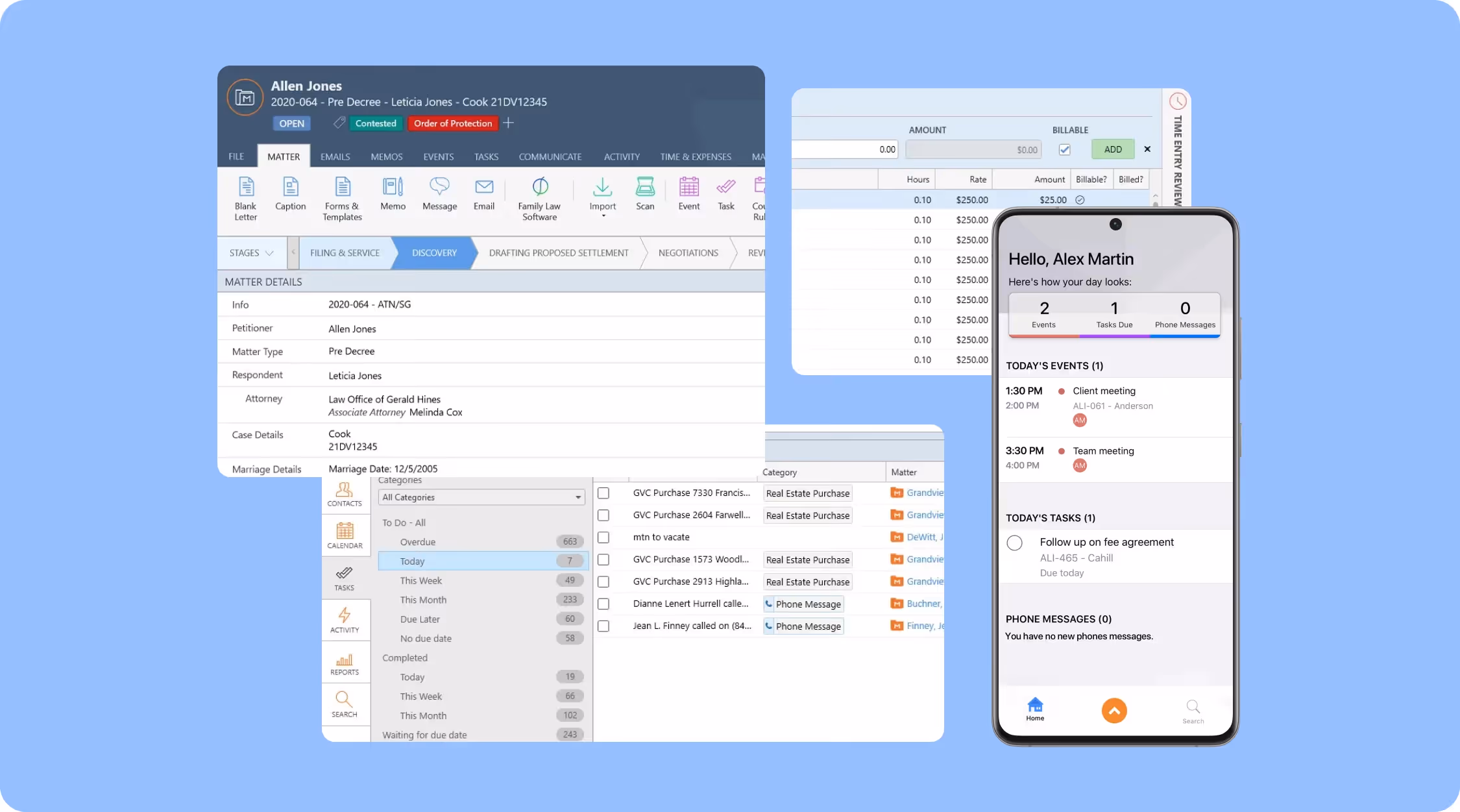 Smokeball case management software interface