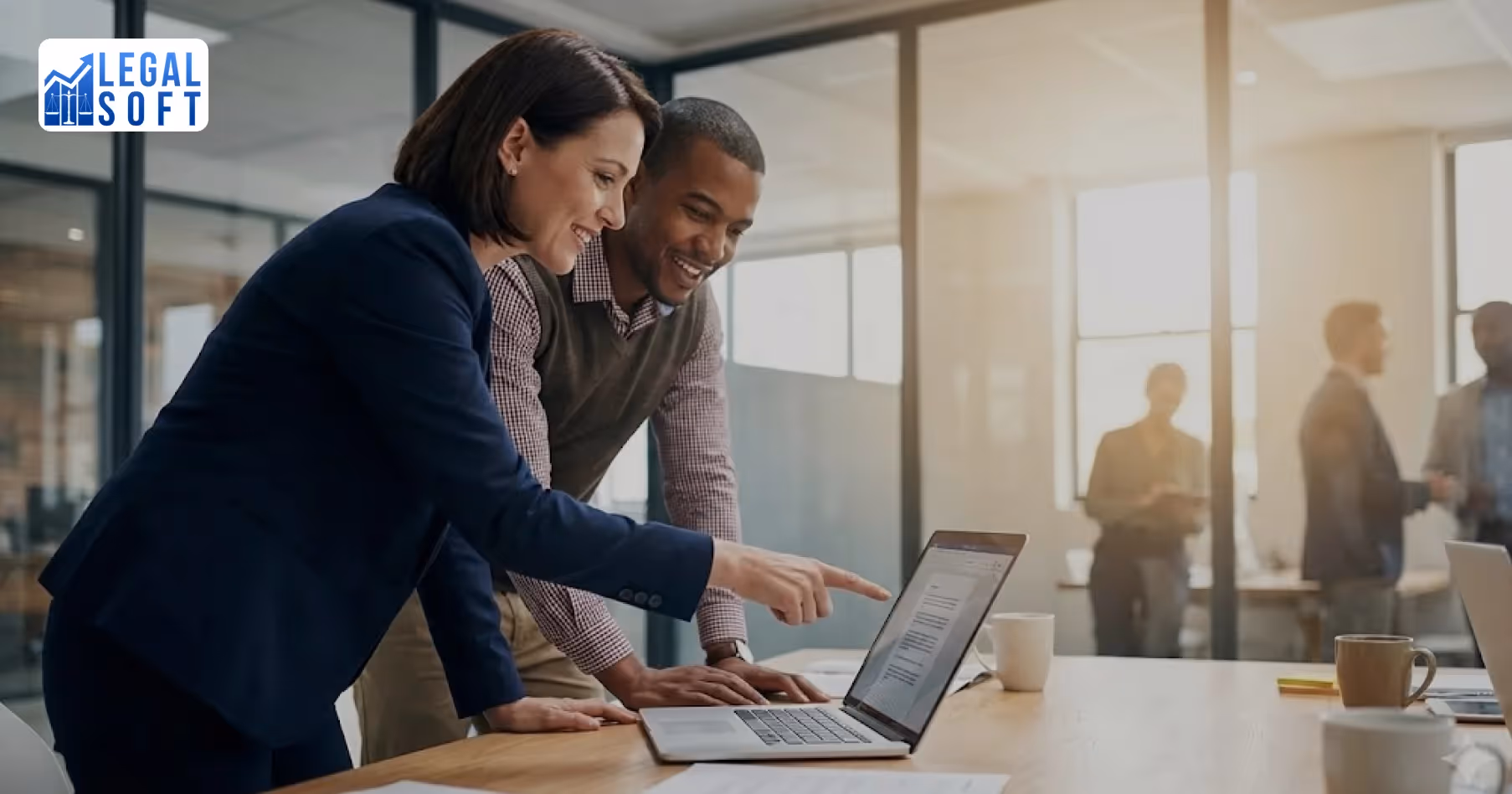 legal secretary and attorney working