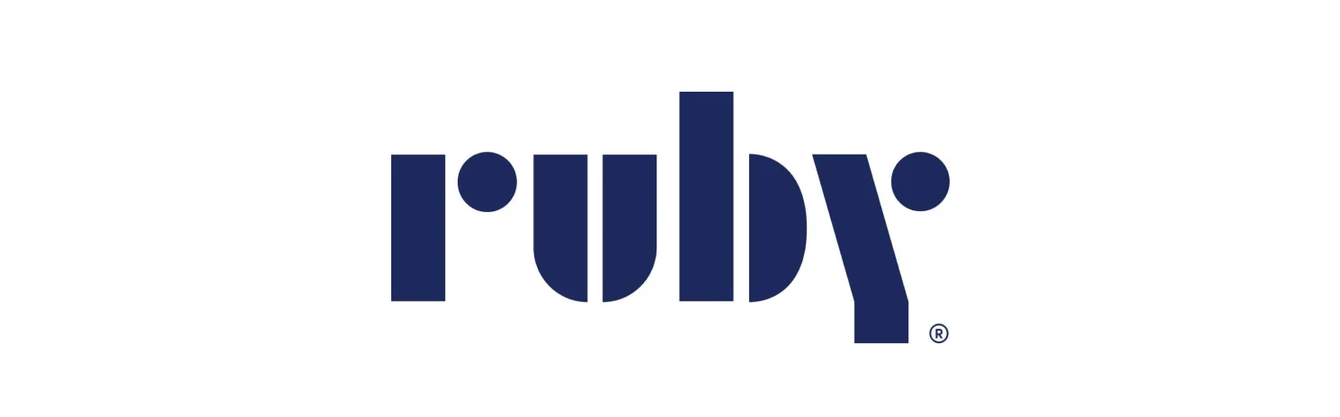 Ruby receptionist logo brand