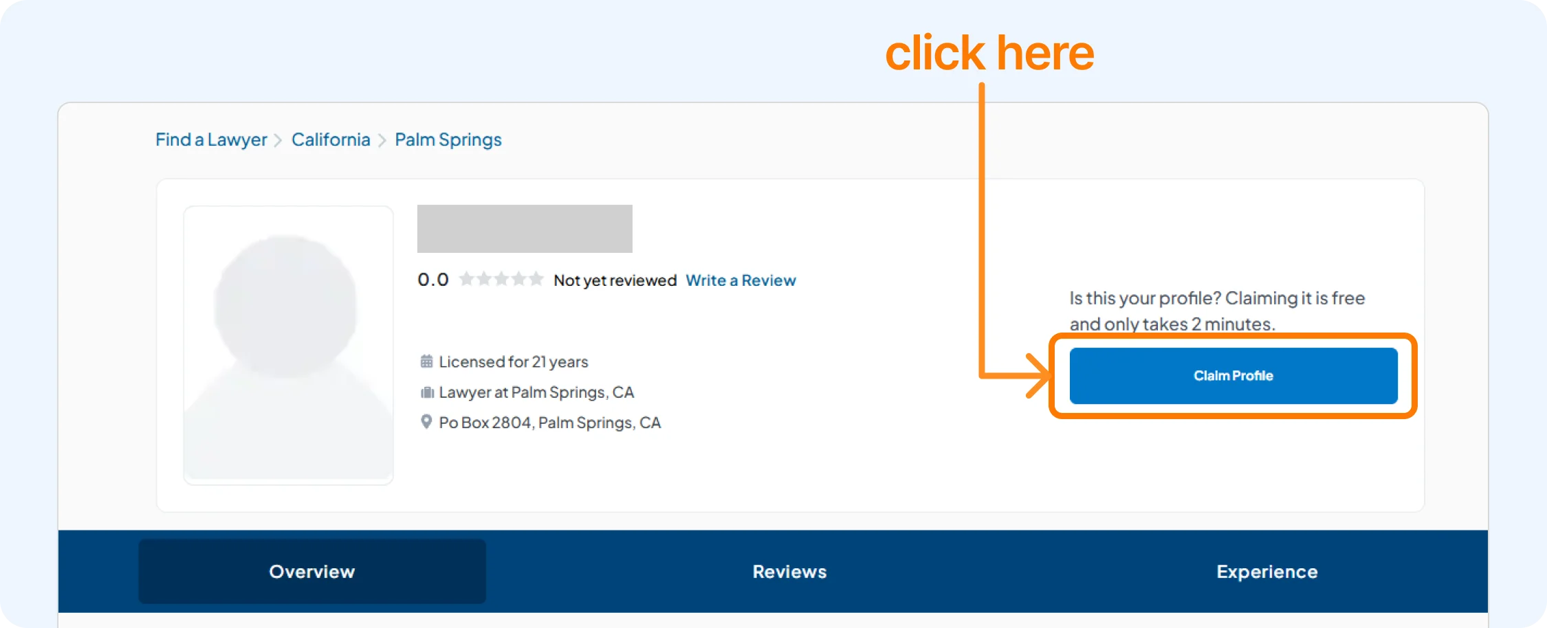 claiming attorney profile in avvo
