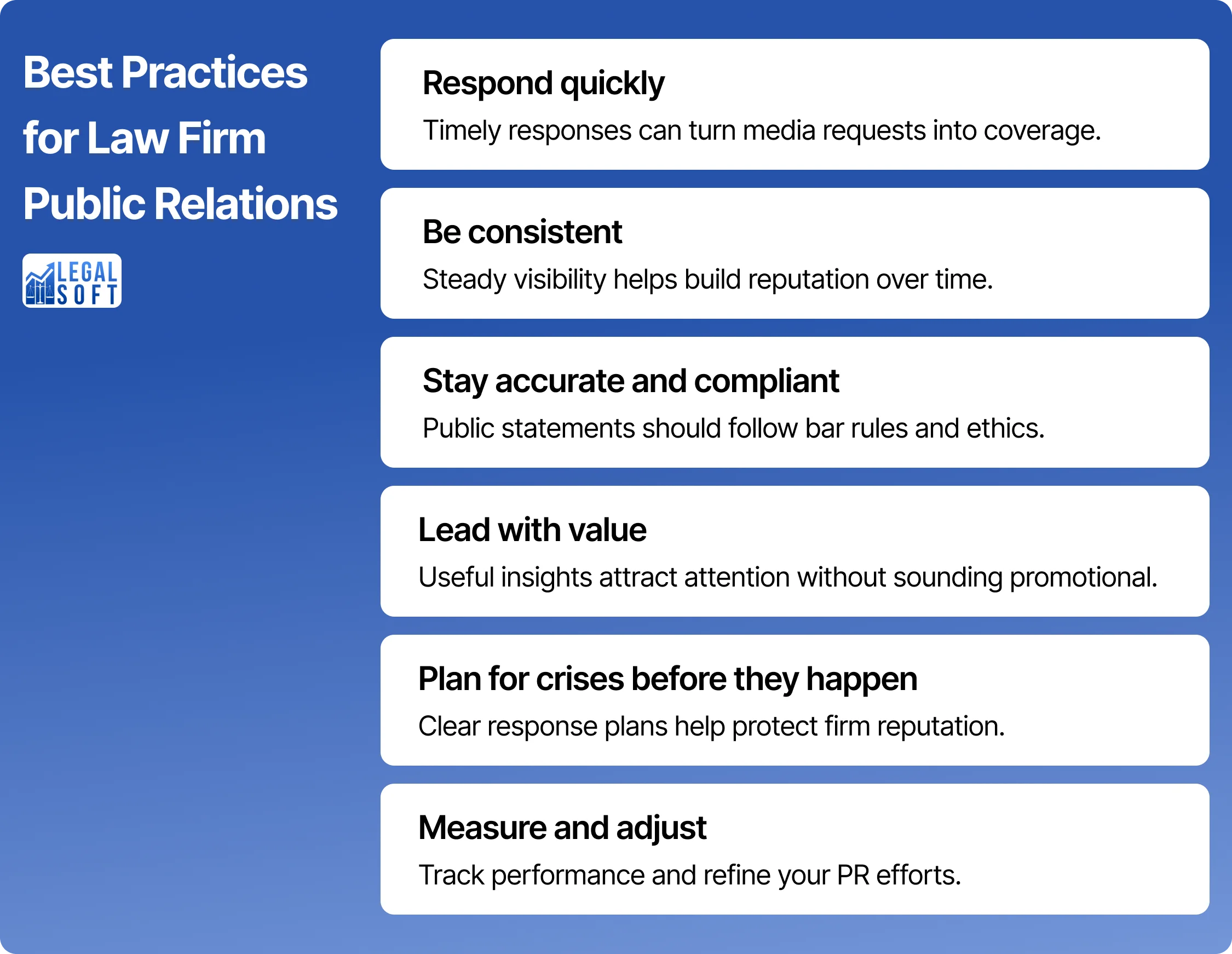 list of best practices for law firm public relations