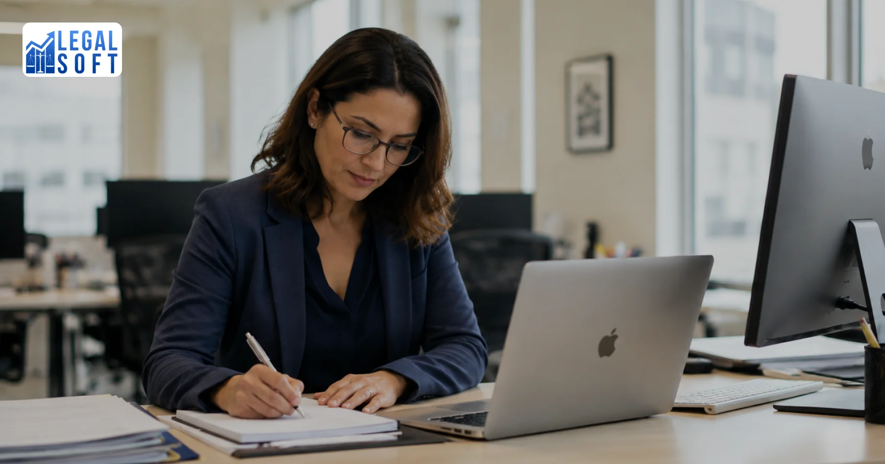 legal assistant working in law office