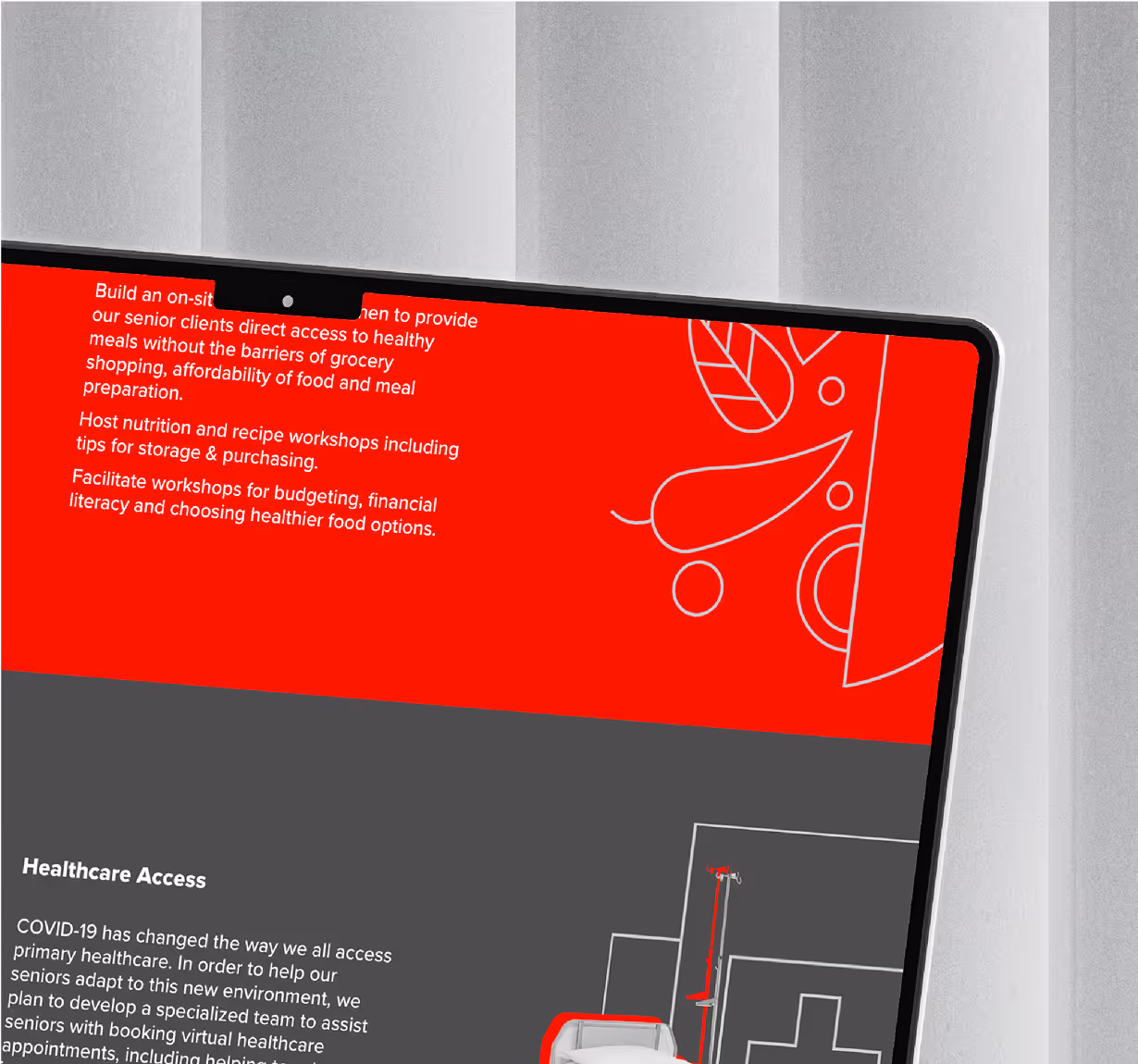 A closeup image of the homes first website on a laptop.