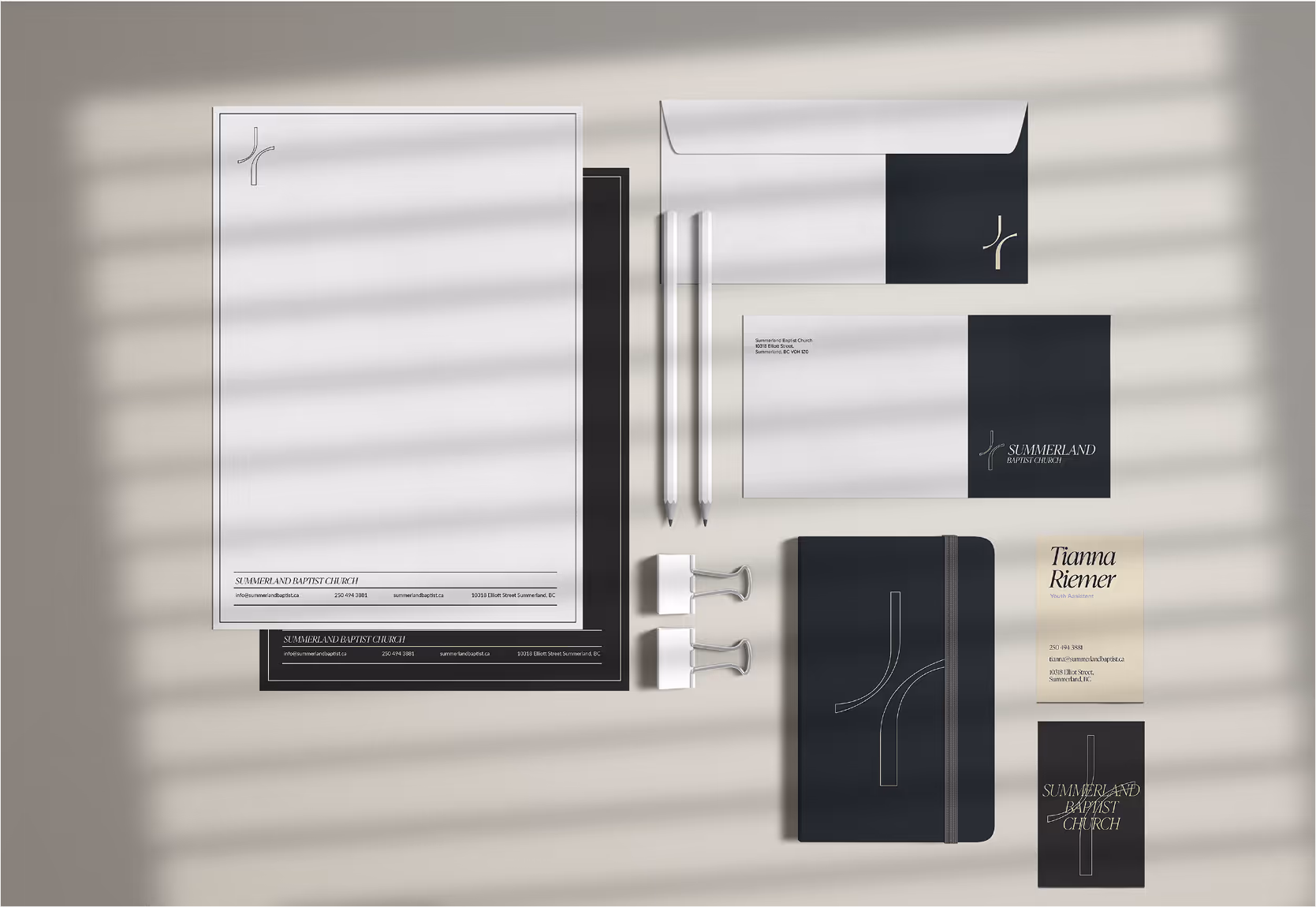 A flat lay of various kinds of branded stationary.