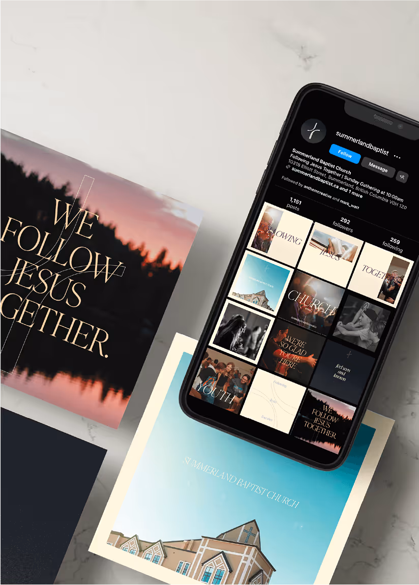 a mockup showing a mobile instagram feed