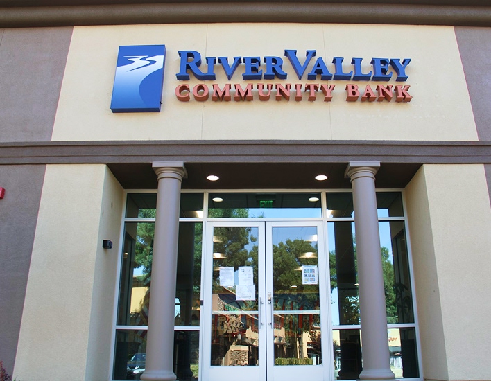 River Valley Community Bank branch entrance