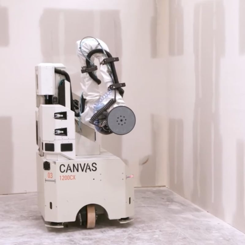Robot inspecting a construction surface