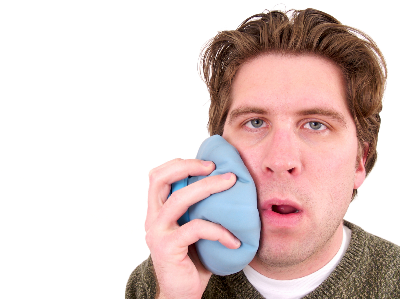 Man with a toothache needs his emergency dentist.