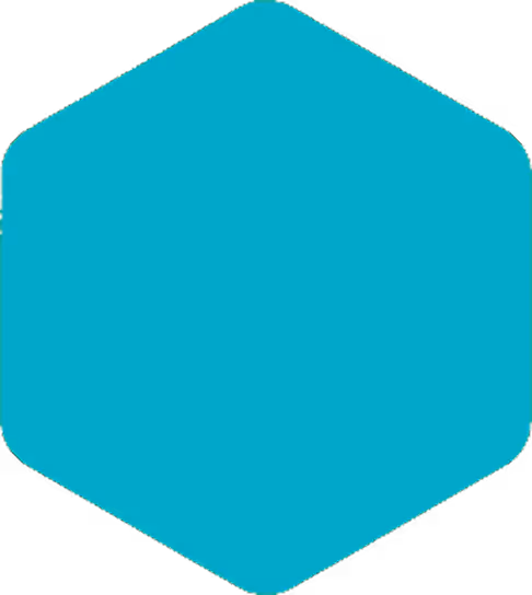 Forme hexagonale de couleur bleu ciel uni.