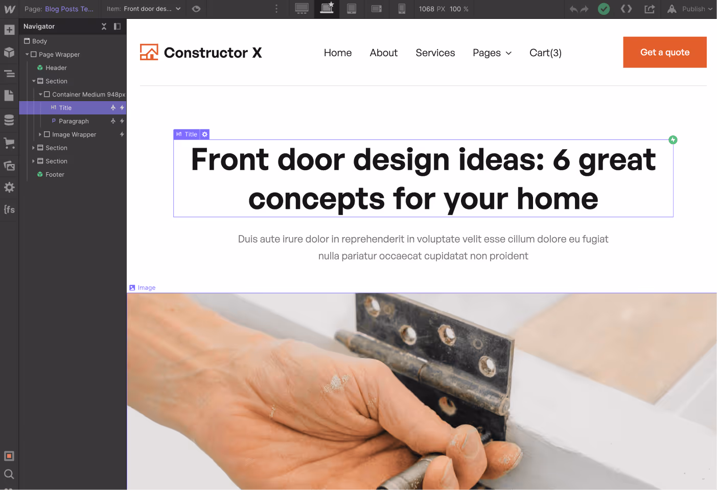 CMS Page - Constructor X Webflow Template