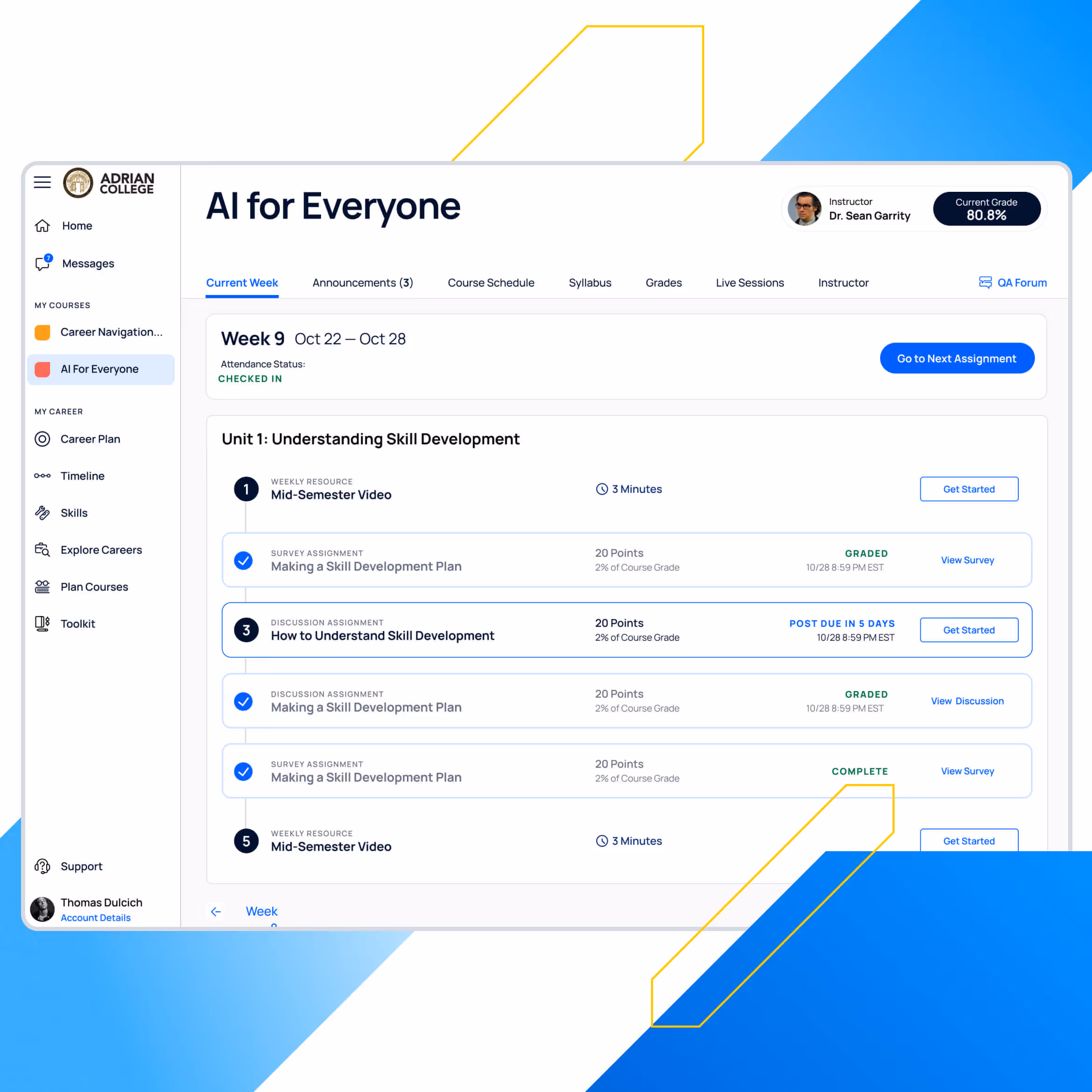 A mockup of Rize software UI with the title "AI for everyone.