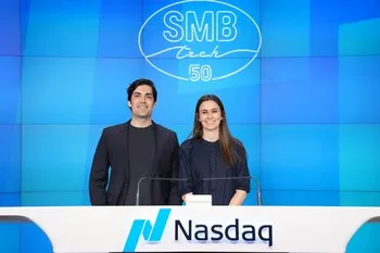 Co-Founders Nick Ornitz and Shannon Kay Celebrating SMBTech 50 Award