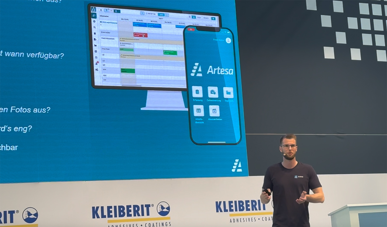 Marvin beim Vortrag auf der LIGNA 2023