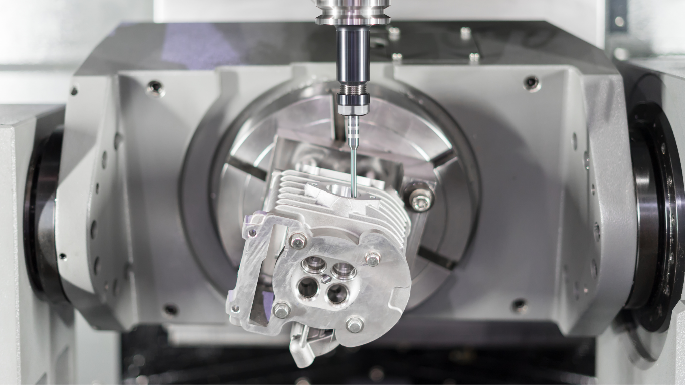 A 5-axis machine in use