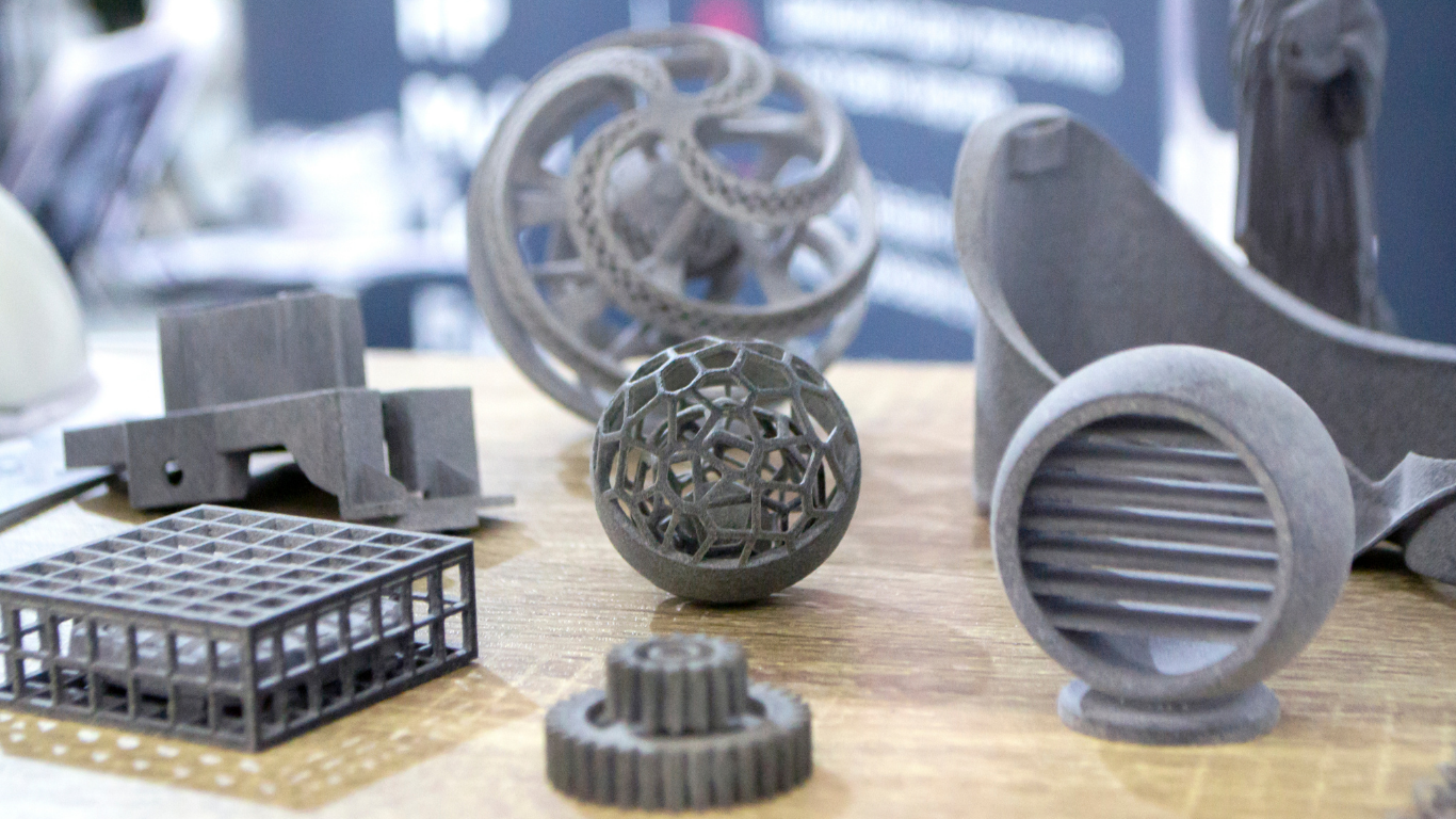 Finished parts sitting on a desk