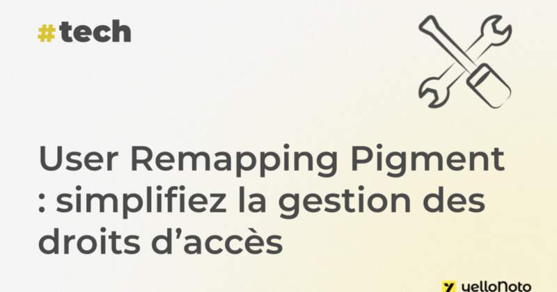 User Remapping Pigment : simplifiez la gestion des droits d'accès
