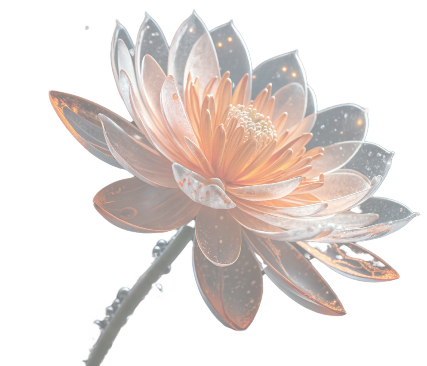 Transparent robotic flower