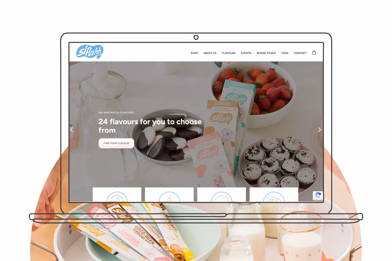 sipahh unistraw website on laptop homepage