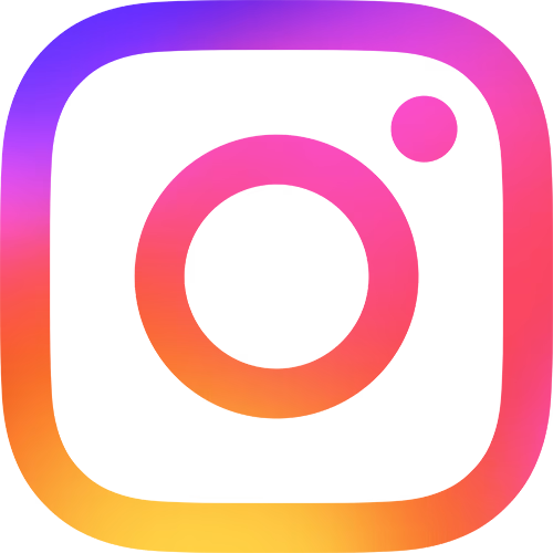Instagram logo in a gradient of purple, pink, orange, and yellow colors with a rounded square camera outline.