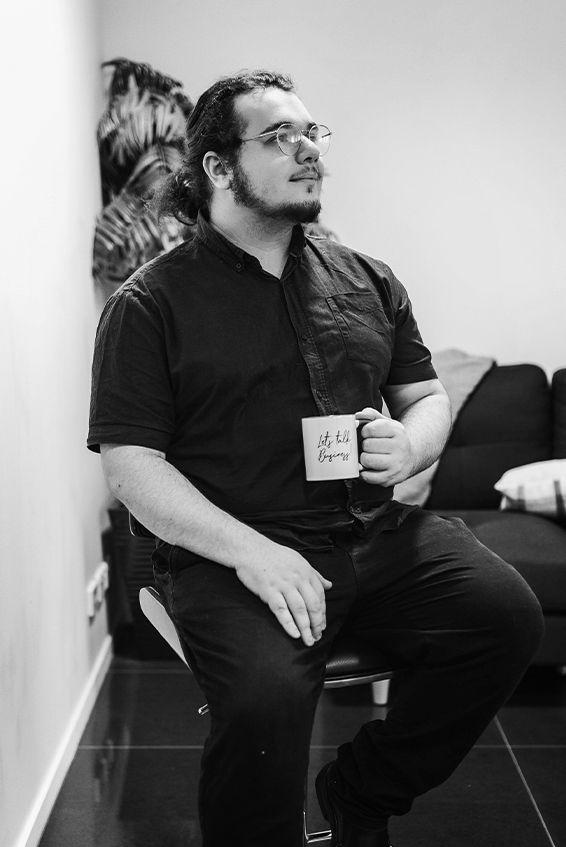 kyle reece developer in black and white