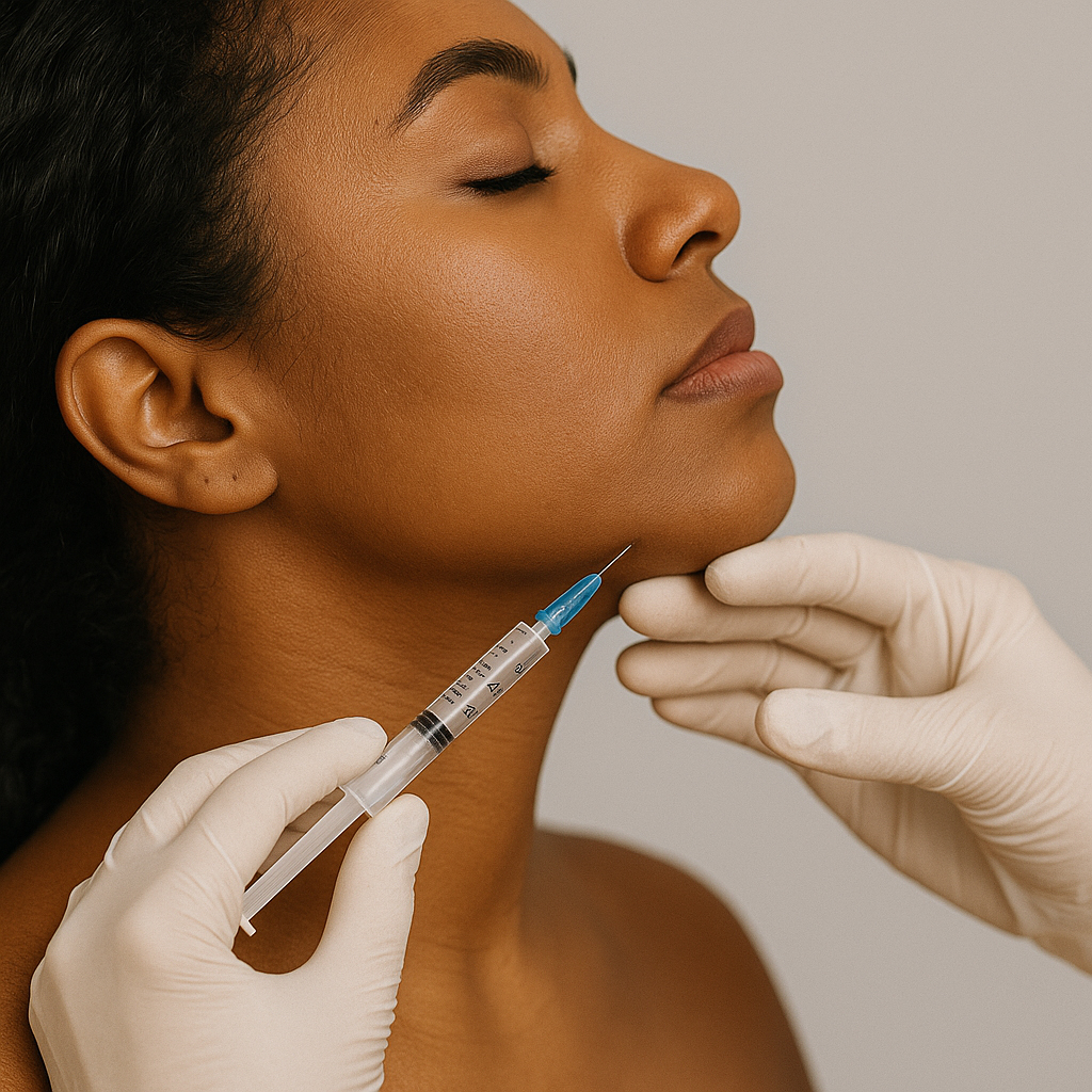 woman receiving kybella in her chin